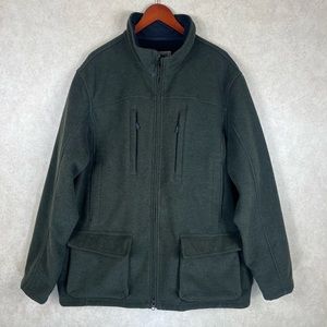 LL Bean Men’s Wool Blend Green Jacket Size XXL